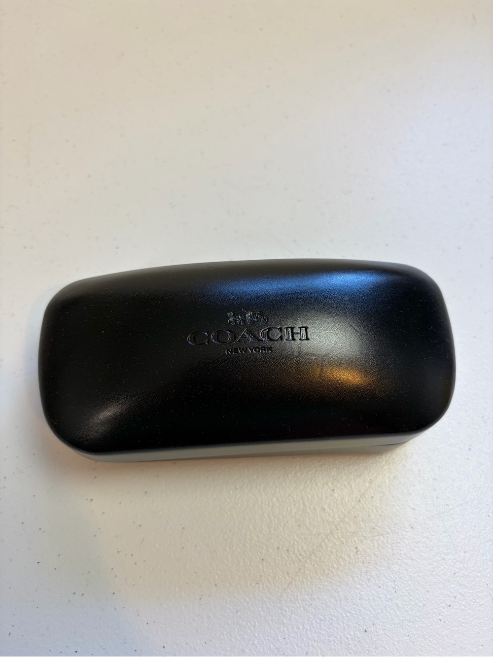 Coach New York Black Eyeglass Sunglasses Hard Case Clamshell Cloth Designer
